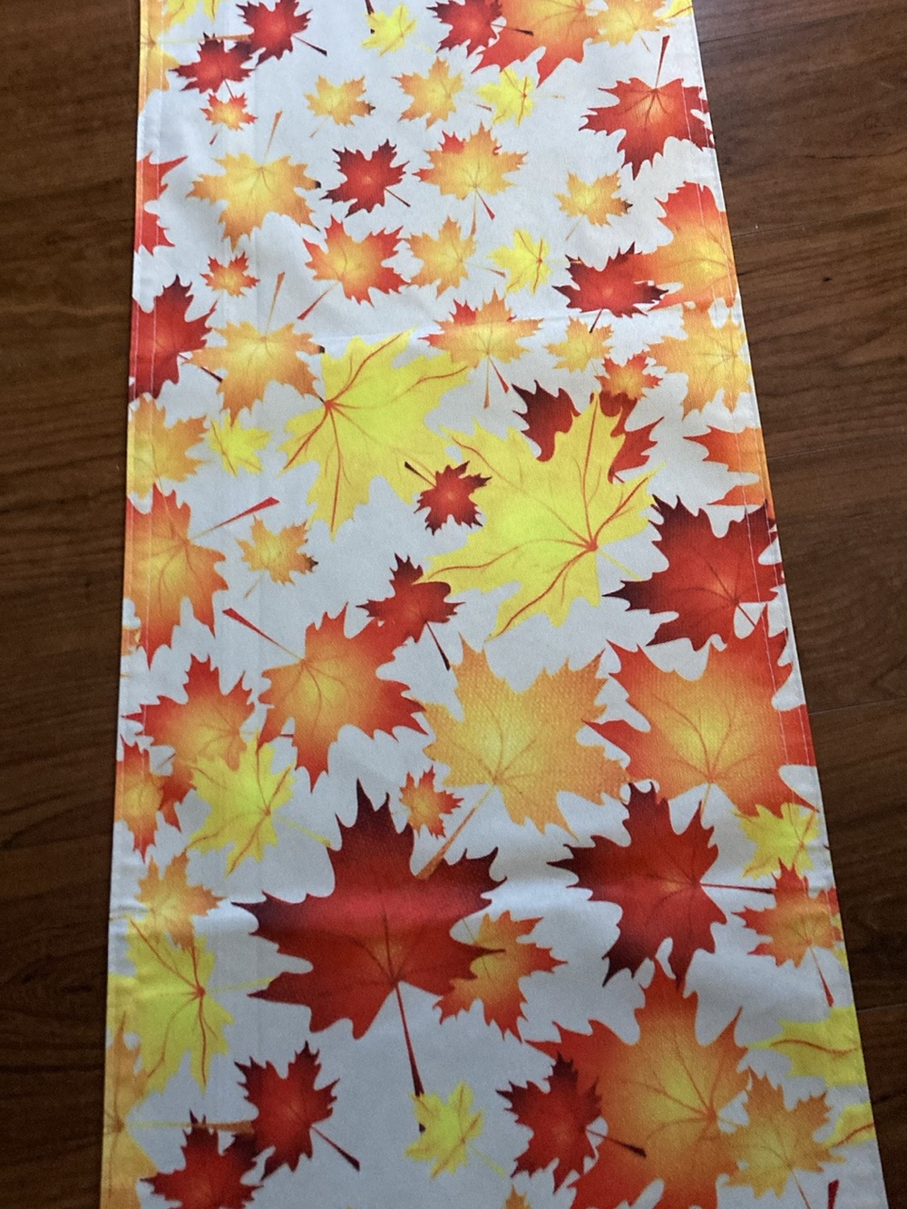 Better Homes And Gardens Fall Maple Leaf Runner - White, Orange, Yellow